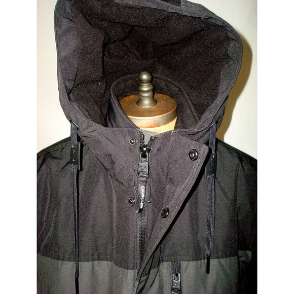 New NWT M Mens Coat Calvin Klein Jacket 3 in 1 System Black Gray Infinite Stretc - Picture 2 of 10
